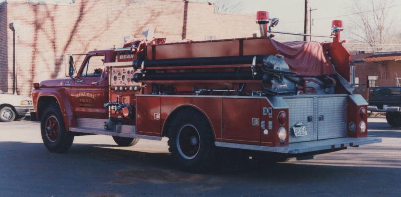 1977 Ford F-750 (retired).  750gpm / 750gal.  Purchased in 1978 as ORFD 2nd Engine.